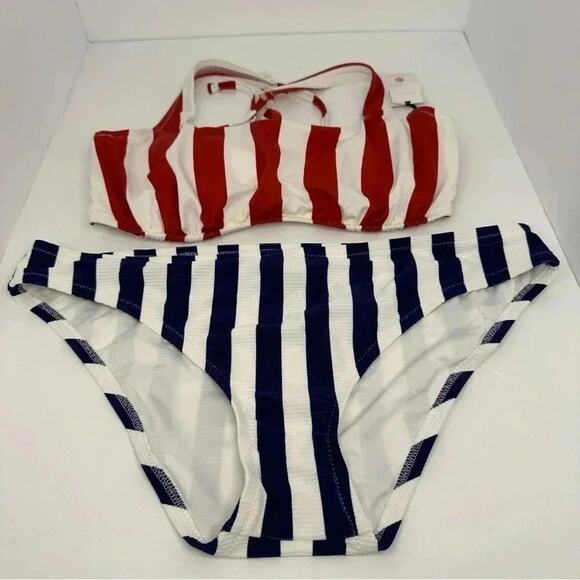 Shade and shore, red white and blue bikini - Picture 1 of 5